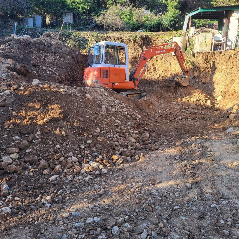 Préparation de terrain à Menton processus de terrassement
